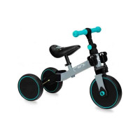 Детский беговел-велосипед MoMi LORIS 4 в 1 Grey-Turquoise