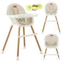 Стульчик для кормления MoMi REKI 2в1 beige