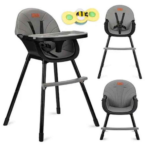 Стульчик для кормления MoMi REKI 2в1 black