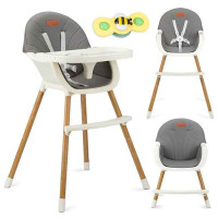 Стульчик для кормления MoMi REKI 2в1 grey