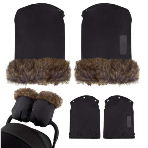 Рукавицы для коляски MoMi Muffins black
