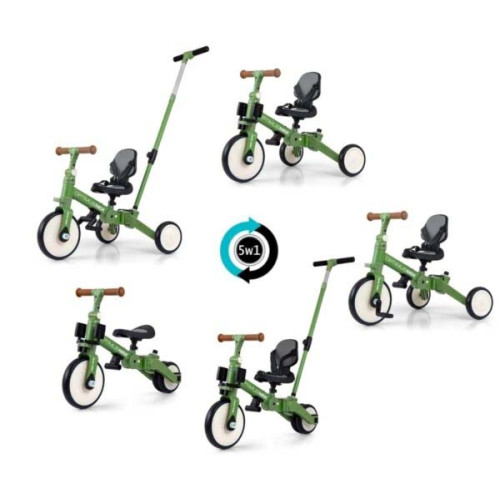 Трехколесный велосипед Milly Mally Optimus Max 5в1 Green