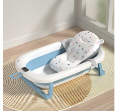 Детская ванна складная с подушкой, термометром Hanert KinderBad Blue