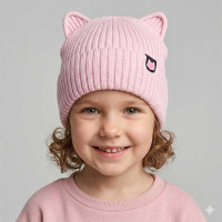 Дитяча шапка Talvi Багіра 03069-050 рожевий