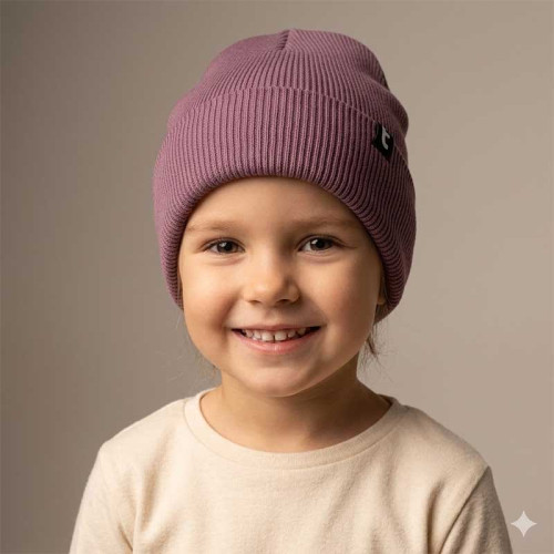Дитяча шапка Talvi Урбан 03724-098 темная пудра