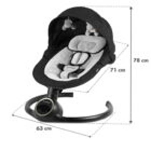 Укачивающий центр Kidwell 2в1 REVE Black/Silver