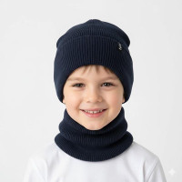 Детская шапка и хомут (баф) Talvi Пандора 02214-182 черный