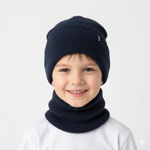 Детская шапка и хомут (баф) Talvi Пандора 02214-182 черный