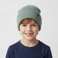 Дитяча шапка Talvi Космо 03683 темна оливка