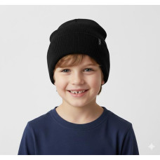 Детская шапка Talvi Рубчик Вискоза 02145-182 черный