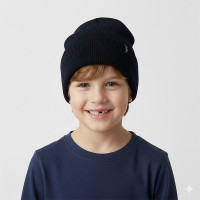 Детская шапка Talvi Рубчик Вискоза 02145-293 темно-синий