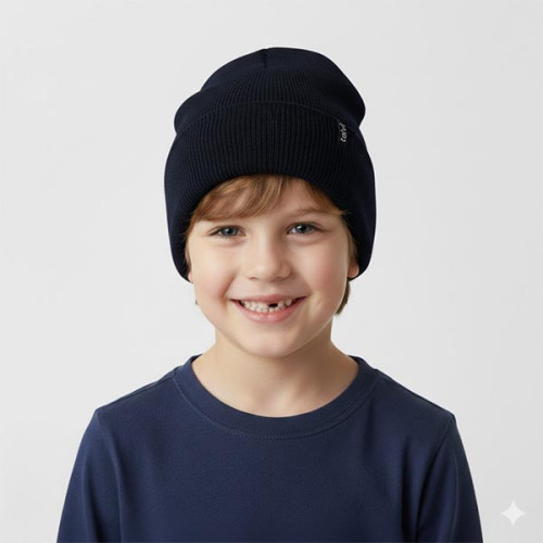 Детская шапка Talvi Рубчик Вискоза 02145-293 темно-синий
