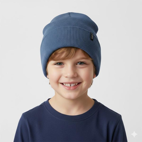 Детская шапка Talvi Рубчик Вискоза 02145-333 джинс