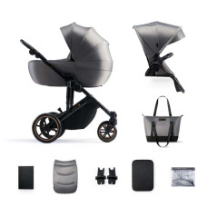 Универсальная коляска 2 в 1 Kinderkraft Prime 2 Shadow Grey (KSPRIM02GRY2000)