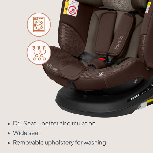 Автокресло Lionelo BASTIAAN PLUS I-SIZE BEIGE CHOCOLATE
