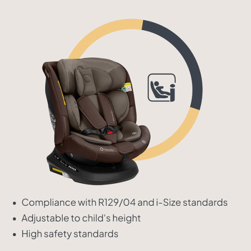 Автокресло Lionelo BASTIAAN PLUS I-SIZE BEIGE CHOCOLATE