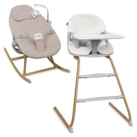 Стільчик для годування Lionelo DALIA SET GREY STONE NATURAL