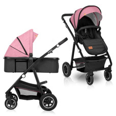 Коляска 2 в 1 Lionelo AMBER 2 PINK ROSE