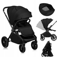 Коляска 2 в 1 Lionelo MIKA PLUS 2IN1 BLACK ONYX