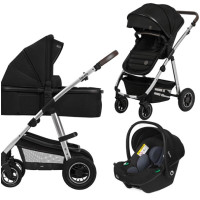 Коляска 3 в 1 Lionelo AMBER 3 BLACK SILVER