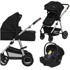 Коляска 3 в 1 Lionelo AMBER 3 BLACK SILVER