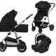 Коляска 3 в 1 Lionelo AMBER 3 BLACK SILVER