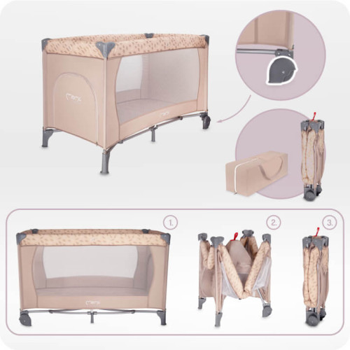 Детский манеж MoMi BELOVE beige