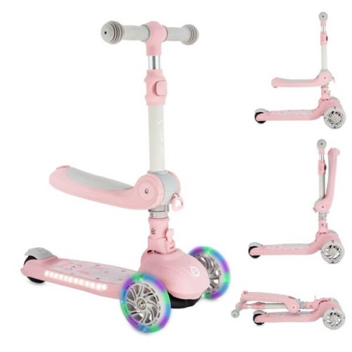 Самокат MoMi DEBE 2в1 pink