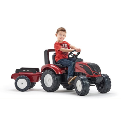 Детский трактор на педалях Falk 4000AB VALTRA S4 красный