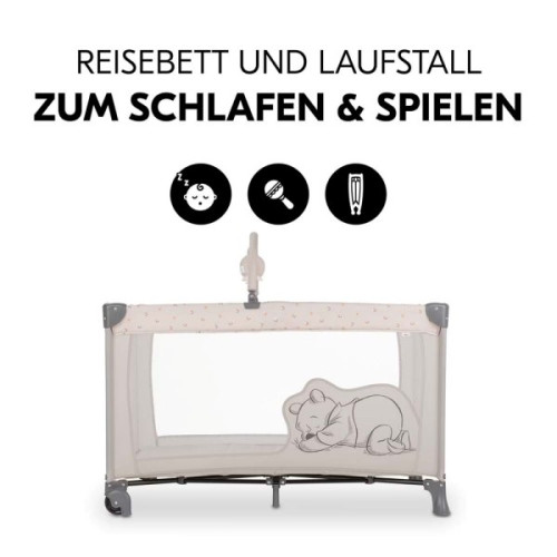 Манеж-кровать Hauck Dream N Play Go Pooh Rainbow Beige