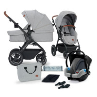 Универсальная коляска 3 в 1 Kinderkraft B-Tour Silver Gray (KSBTOU00LGR3000)