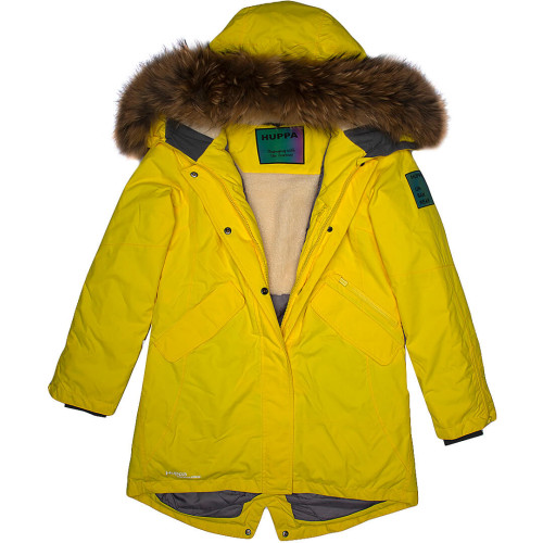 Женское зимнее пальто HUPPA VIVIAN 1 12498120-70002 желтый