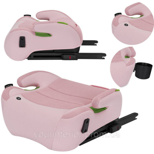 Автокресло бустер Lionelo LUUK FIX I-SIZE PINK BABY