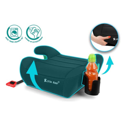 Автокресло бустер Little Rider Boost Black 125-150 см