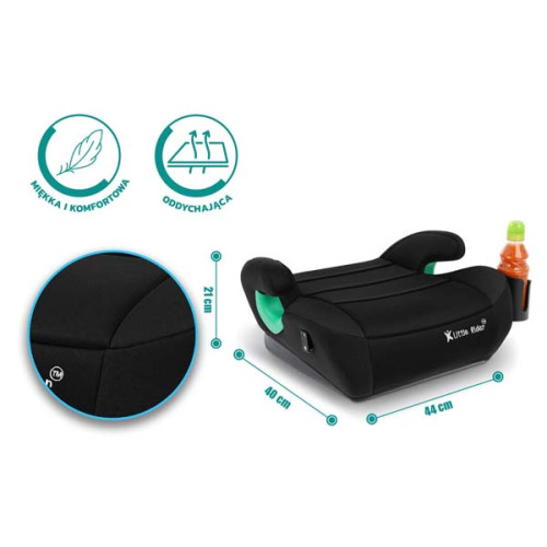 Автокресло бустер Little Rider Boost Black 125-150 см