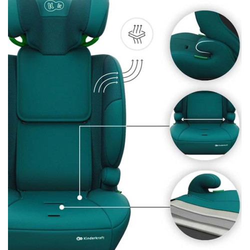Автокресло Kinderkraft Comfort Up 2 Plus i-Size Green