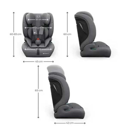 Автокрісло Kinderkraft Comfort Up 2 Plus i-Size Grey