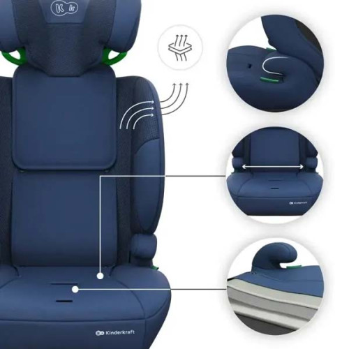 Автокрісло Kinderkraft Comfort Up 2 Plus i-Size Navy