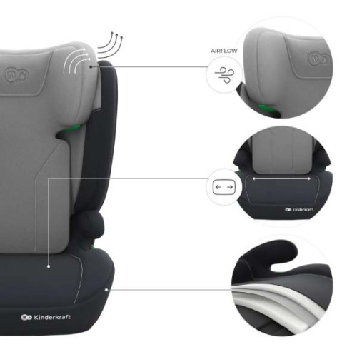 Автокресло Kinderkraft i-Spark 2 Plus i-Size Grey
