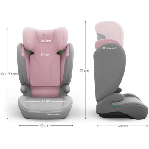 Автокресло Kinderkraft i-Spark 2 Plus i-Size Pink