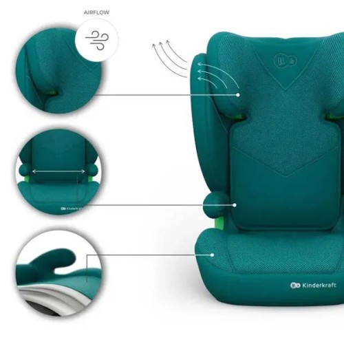Автокрісло Kinderkraft Junior Fix 2 Plus i-Size Green