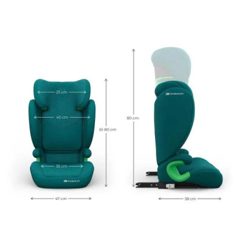 Автокрісло Kinderkraft Junior Fix 2 Plus i-Size Green