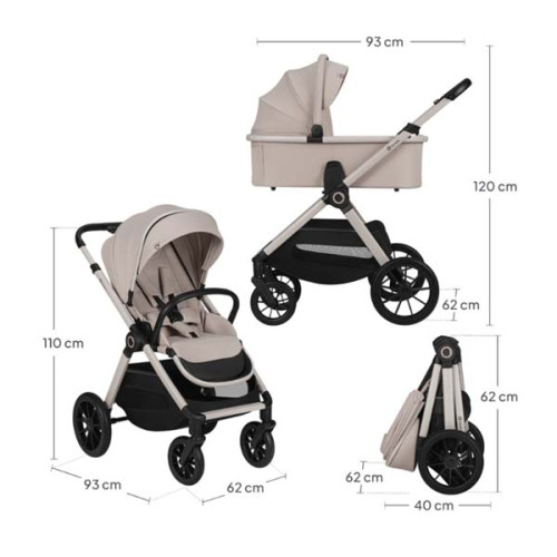 Коляска 3 в 1 Lionelo LAYLA 3IN1 BEIGE TAUPE