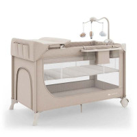 Кровать-манеж с пеленатором Kinderkraft Leody Up Beige (KCLEODUPBEG00AC)