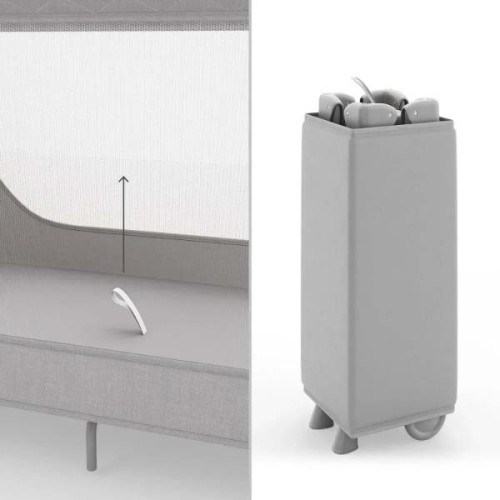 Кровать-манеж с пеленатором Kinderkraft Leody Up Grey