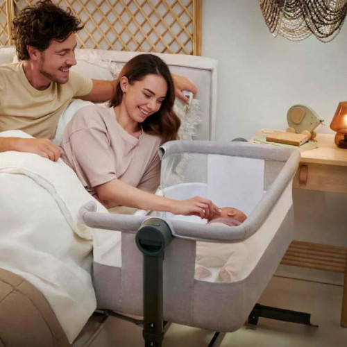 Приставная кроватка-люлька Kinderkraft Nestee Up 2 Light Grey