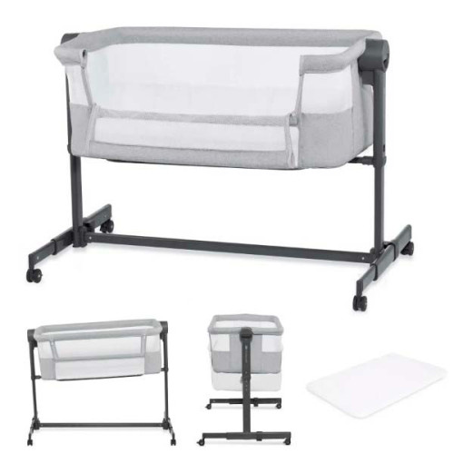 Приставная кроватка-люлька Kinderkraft Nestee Up 2 Light Grey