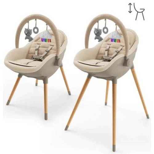 Стульчик для кормления 2 в 1 Kinderkraft Fini Up Beige (KHFINIUPBEG0000)