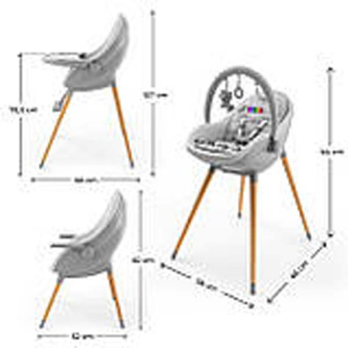 Стульчик для кормления 2 в 1 Kinderkraft Fini Up Grey