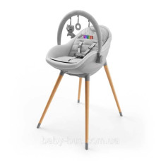 Стульчик для кормления 2 в 1 Kinderkraft Fini Up Grey (KHFINIUPGRY0000)